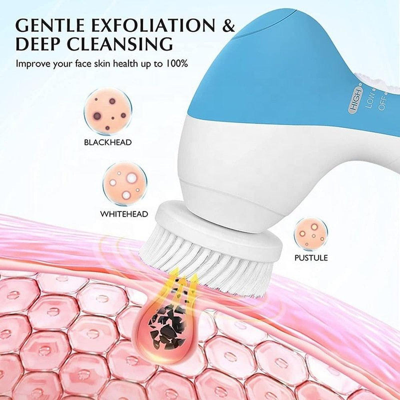 5 in 1 Face Cleansing Brush - Relax with Beauty